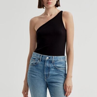 A.L.C. Marlee Cotton One Shoulder Tank - Image 1