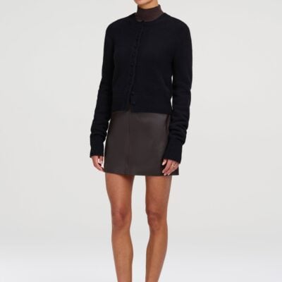 A.L.C. Mara Leather Mini Skirt - Image 1