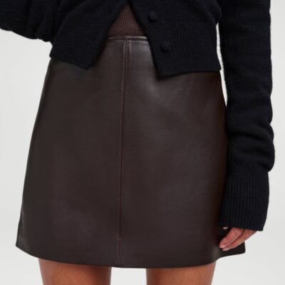 A.L.C. Mara Leather Mini Skirt - Image 2