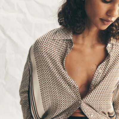 A.L.C. Maisie Scarf Print Shirt - Image 1