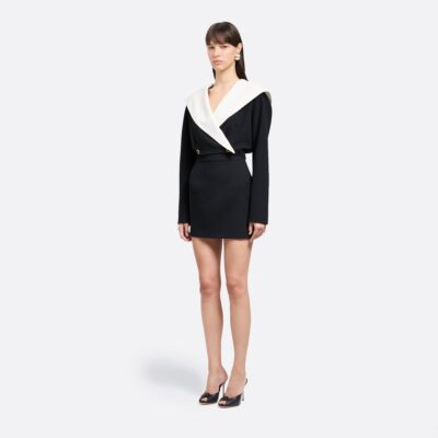Alessandra Rich Wool Crêpe Mini Skirt - Image 2