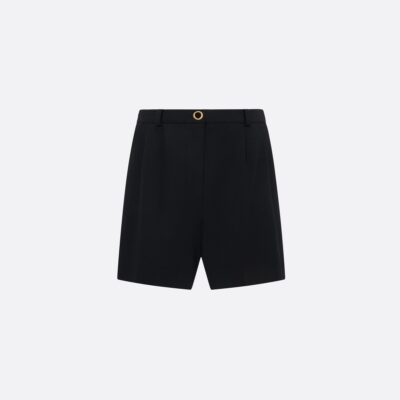 Alessandra Rich Wool Crêpe Bermuda Shorts - Image 1