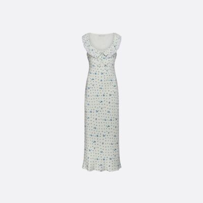 Alessandra Rich Silk Slip Midi Dress - Image 1