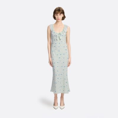 Alessandra Rich Silk Slip Midi Dress - Image 2