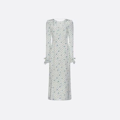 Alessandra Rich Silk Open Back Midi Dress - Image 1