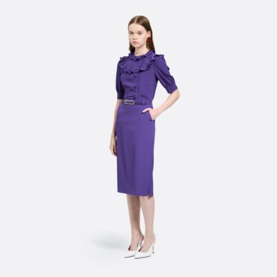 Alessandra Rich Silk Midi Skirt - Image 2