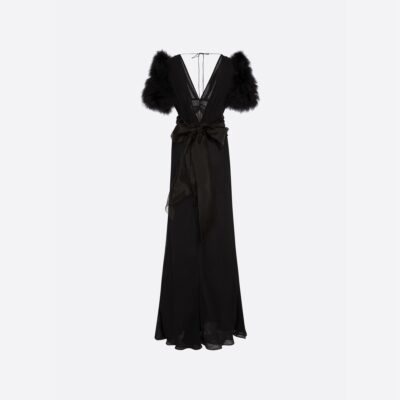 Alessandra Rich Silk Georgette Slip Evening Dress - Image 2