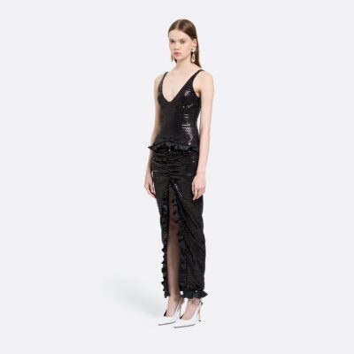 Alessandra Rich Sequin-embroidered Silk Evening Dress - Image 2