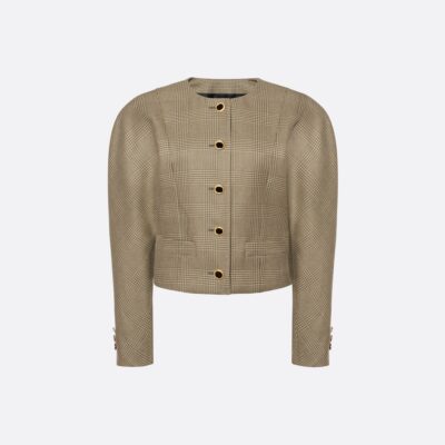 Alessandra Rich Prince OF Wales Wool Jacket - Image 1