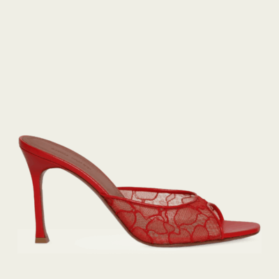 Amina Muaddi Alexa Lace Slipper 95 - Image 1