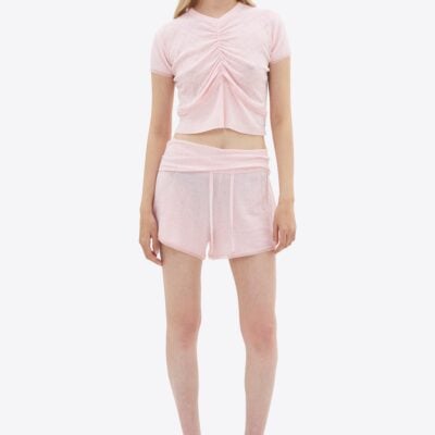 AREA Girly Rib Knit Short Sleeve Top - Image 2