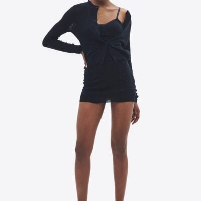 AREA Girly Rib Knit Cardigan - Image 2