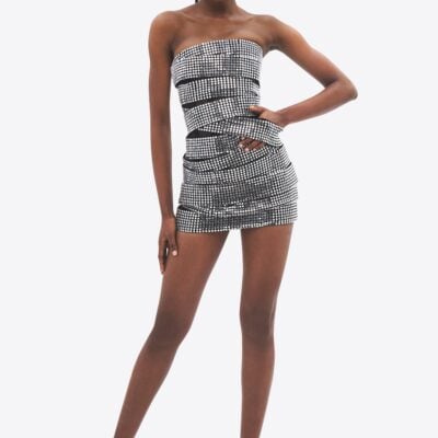 AREA Disco Ball Mini Dress - Image 2