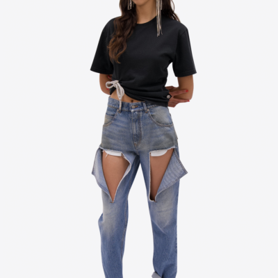 AREA Crystal Knot T-Shirt - Image 2