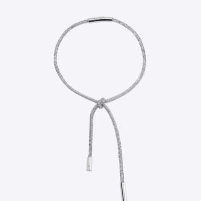 AREA Crystal Knot Necklace - Image 1