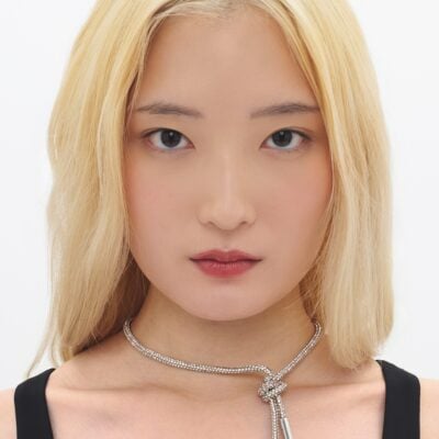 AREA Crystal Knot Necklace - Image 2