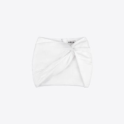 AREA Wrapped Satin Mini Skirt - Image 1