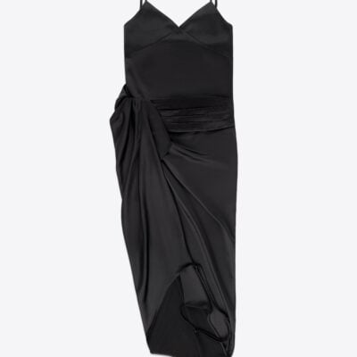 AREA Tuxedo Slip Dress - Image 1