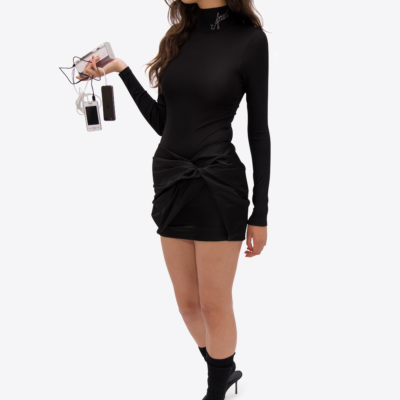 AREA Turtleneck Logo Bodysuit - Image 2
