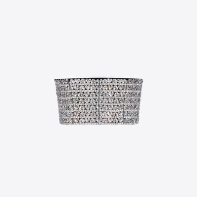 AREA Embroidered Crystal Heart Bandeau - Image 1