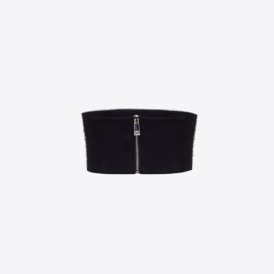 AREA Embroidered Crystal Heart Bandeau - Image 2