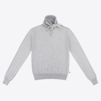 AREA Crystal Knot Turtleneck Sweater - Image 1