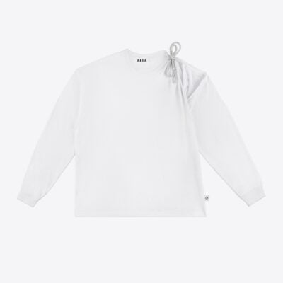 AREA Crystal Knot Long Sleeve T-Shirt - Image 1