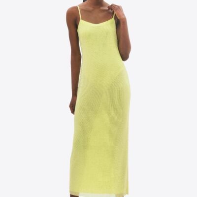 AREA Crystal Hotfix Cami Dress - Image 2