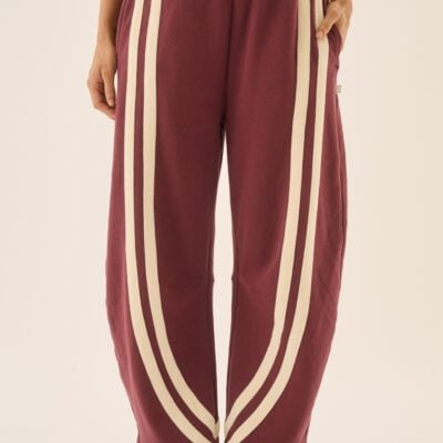 Araminta James Barrel Trackpant Burgundy - Image 2