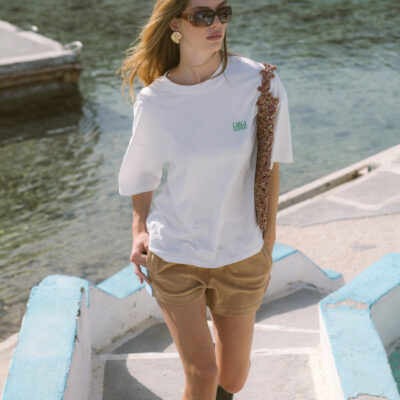 Araminta James Banana Oversized Tee Snow - Image 2