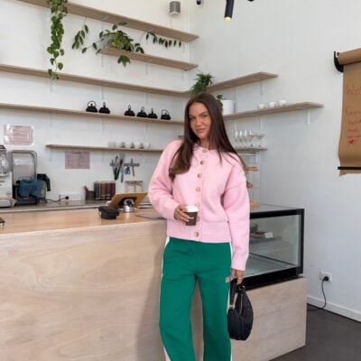Araminta James Aimes Shell Cardigan Ballet Pink - Image 2