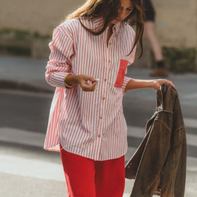 Araminta James AJJA Shirt Red Stripe - Image 1
