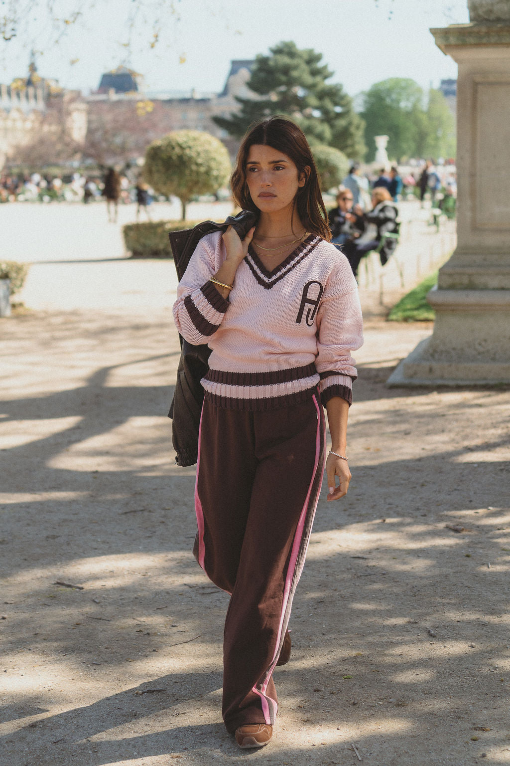 MNARJ170826013223042_3 Araminta James AJ V Neck Knit Sweater Dusty Rose - Image 3