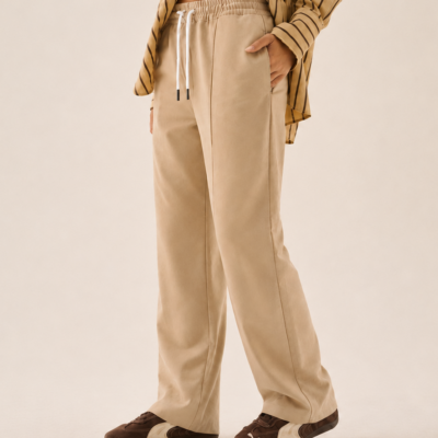 Araminta James AJ Twill Pant Beige - Image 2