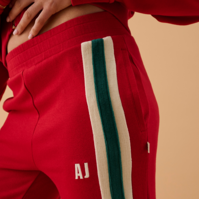 Araminta James AJ Single Stripe Trackpant Tango Red - Image 2