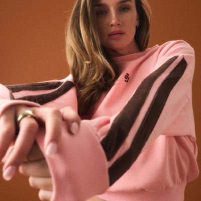 Araminta James AJ Logo Sweatshirt Rose Quartz - Image 2