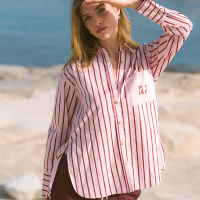 Araminta James AJ Crest Palermo Shirt Ballet Pink - Image 1