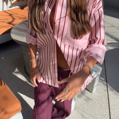 Araminta James AJ Crest Palermo Shirt Ballet Pink - Image 2