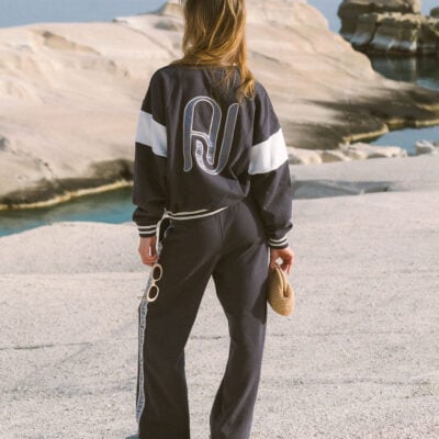 Araminta James AJ Appliqué Sweatshirt Washed Black - Image 1