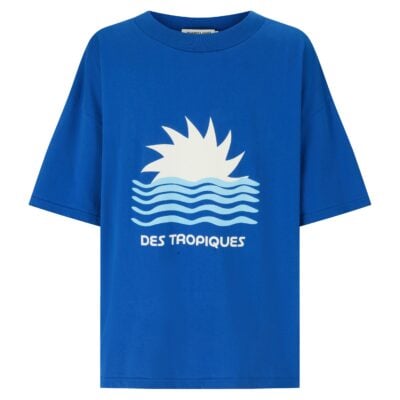 Araminta James Tropiques Oversized Tee Spanish Blue - Image 1