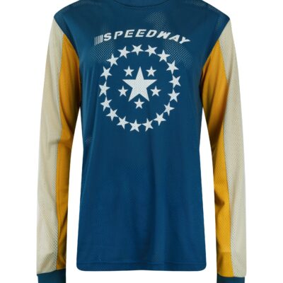 Araminta James Speedway Long Sleeve Tee Maritime Blue - Image 1