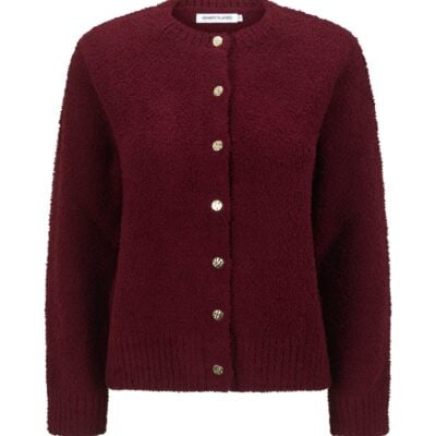 Araminta James Sherpa Cardigan Chocolate Truffle - Image 1