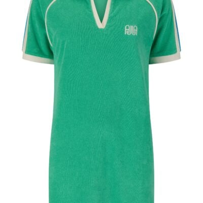 Araminta James Riviera Terry Dress Tropical Green - Image 1