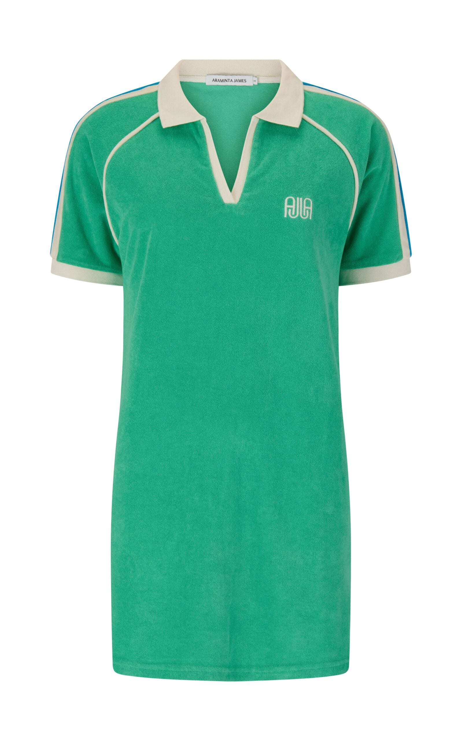Araminta James Riviera Terry Dress Tropical Green - Image 1