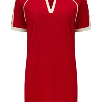 Araminta James Rhodes Terry Dress Cherry Pie - Image 1