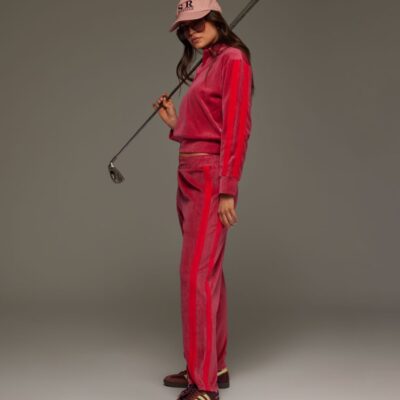 Araminta James Mara Velour Pant Pomegranate - Image 2