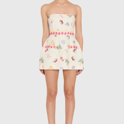 Amanda Uprichard Strapless Bethany Romper - Image 1