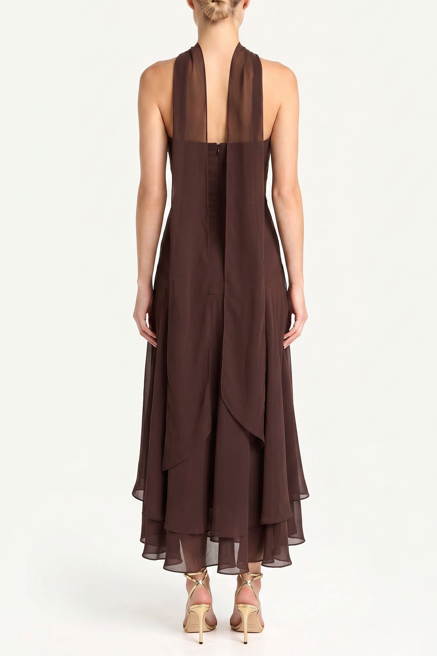 MNAUP140826070900035_3 Amanda Uprichard Monterey Dress With Scarf - Image 3