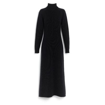 Barrie Long Cashmere Dress With Cable-knit Detail - Image 1