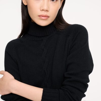 Barrie Long Cashmere Dress With Cable-knit Detail - Image 2
